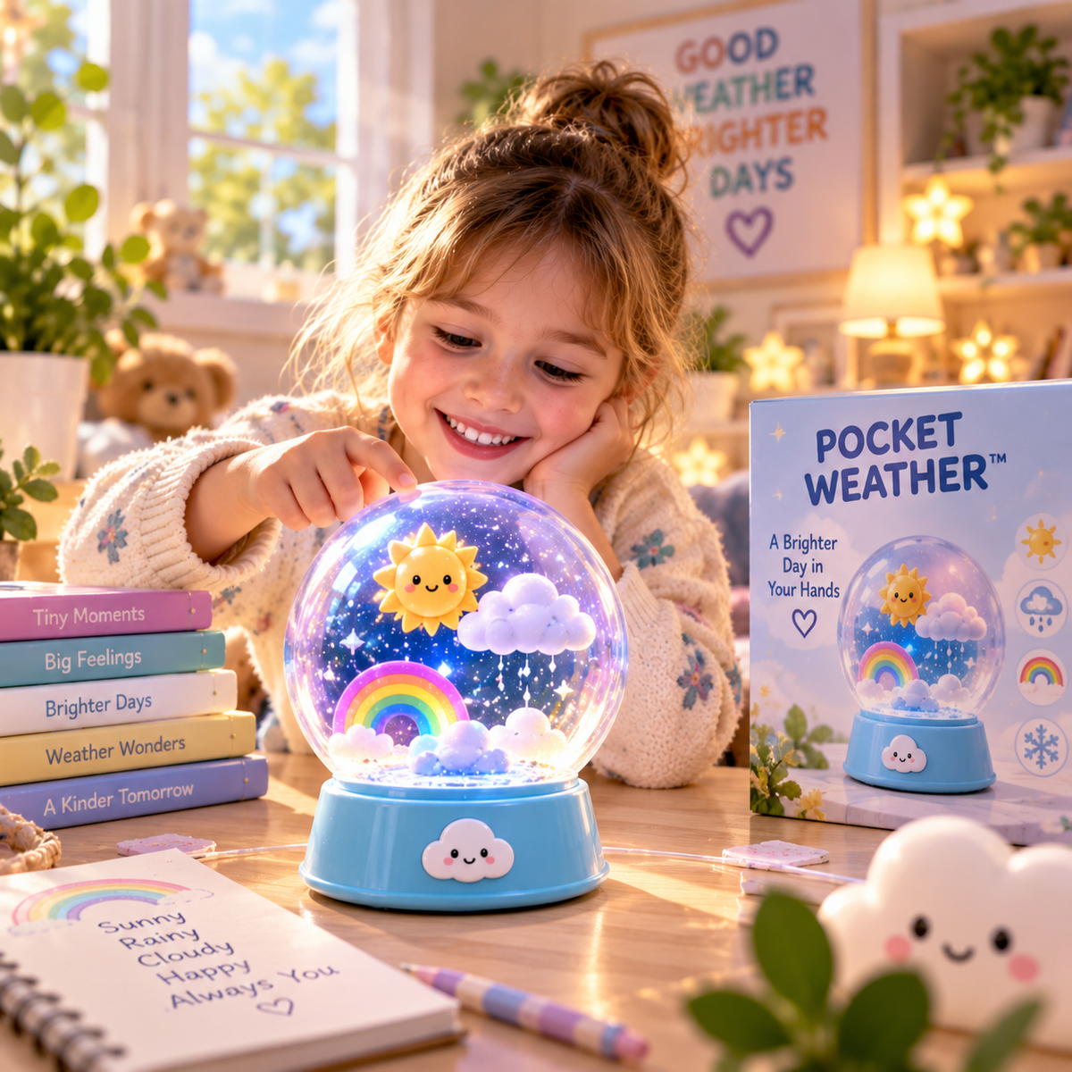 Coawfg™Interactive Light-Up Weather Globe for Kids