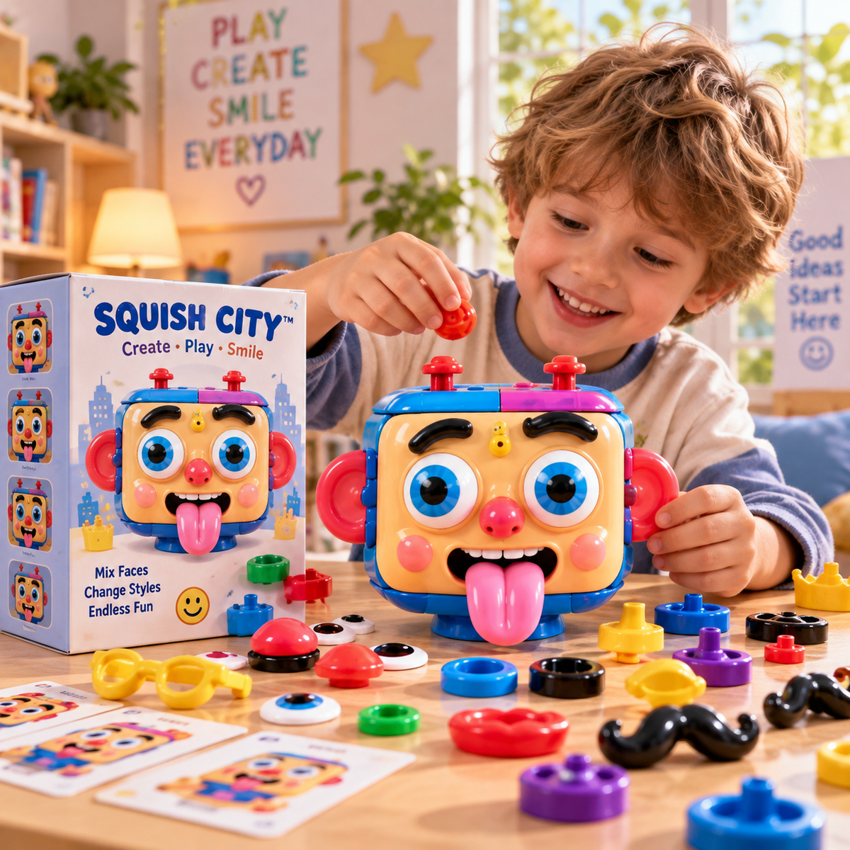 Coawfg™Mix & Match Funny Face Creative Playset for Kids