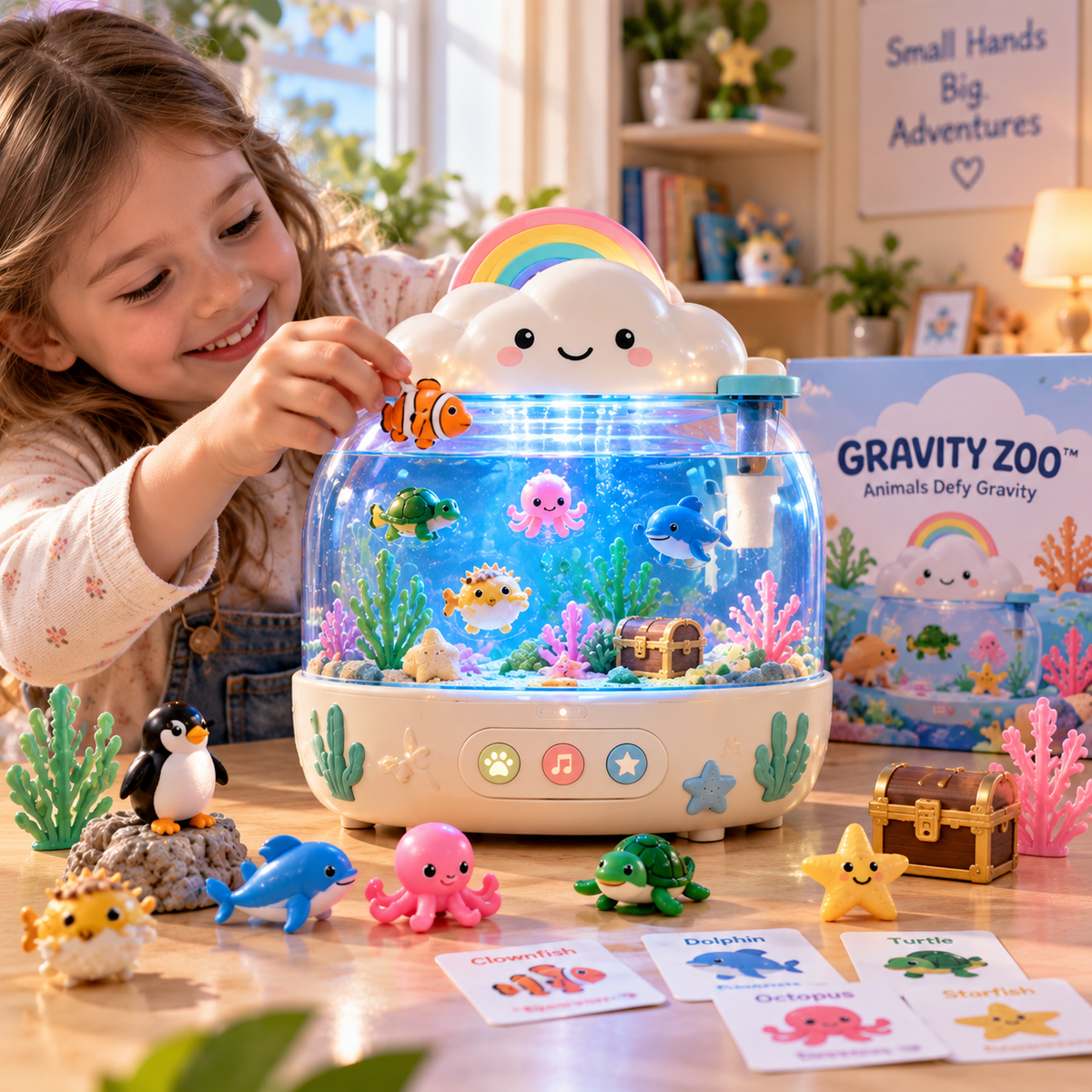 Coawfg™Interactive Floating Ocean Animal Adventure Playset for Kids