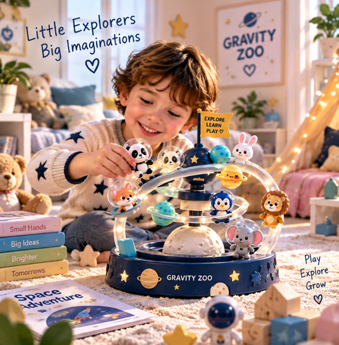Coawfg™Interactive Space Adventure & Orbit Playset for Kids