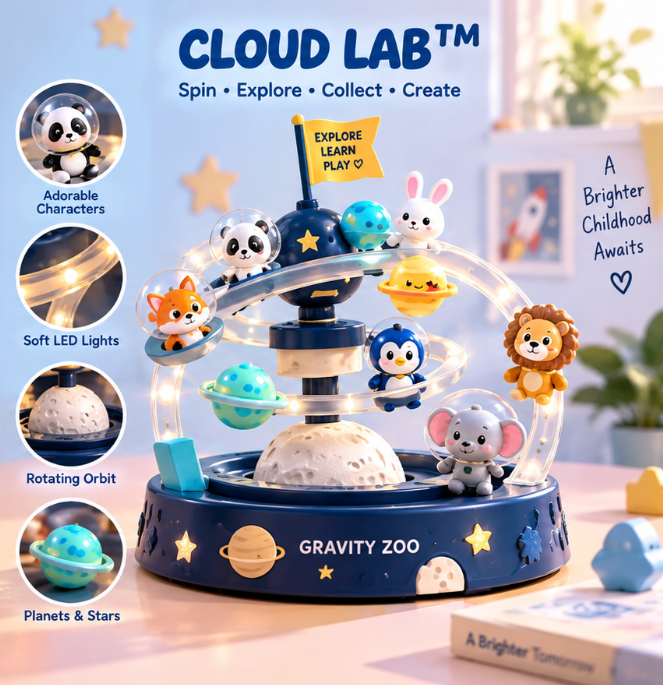 Coawfg™Interactive Space Adventure & Orbit Playset for Kids